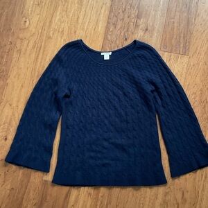 White + Warren Deep Blue Cashmere Sweater